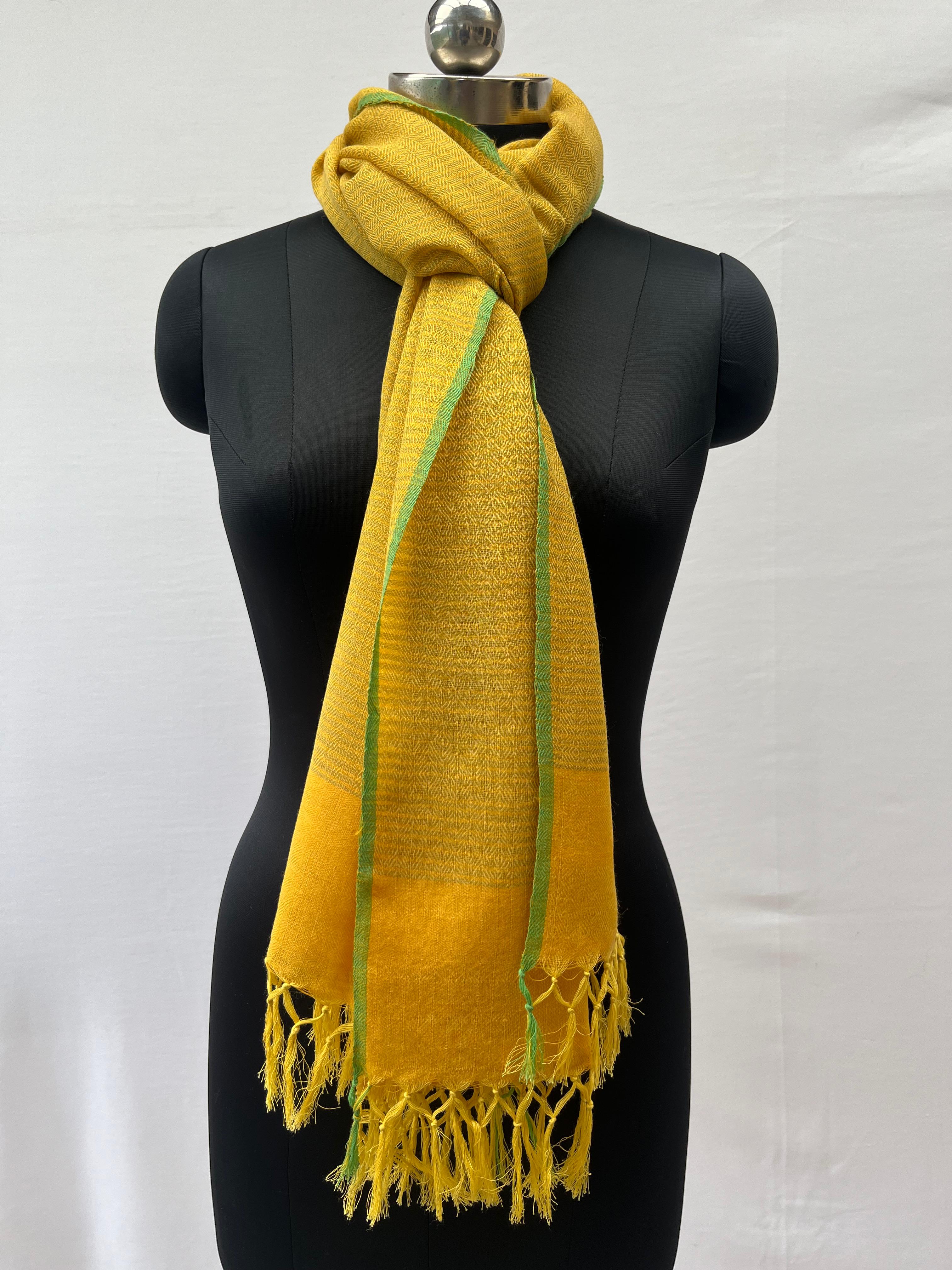 Cotton Wool Stole(Marigold)