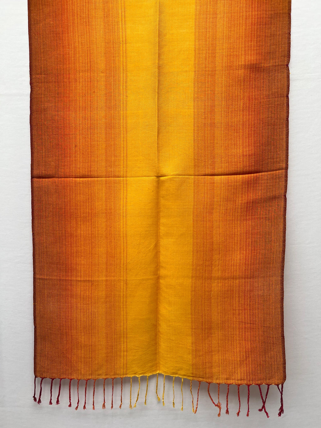 Cotton Linen Stole(Orange-Yellow) Ombre