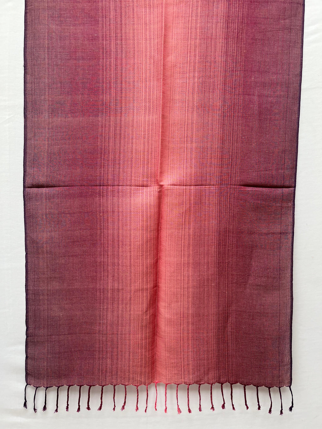 Cotton Linen Stole(Raspberry) Ombre