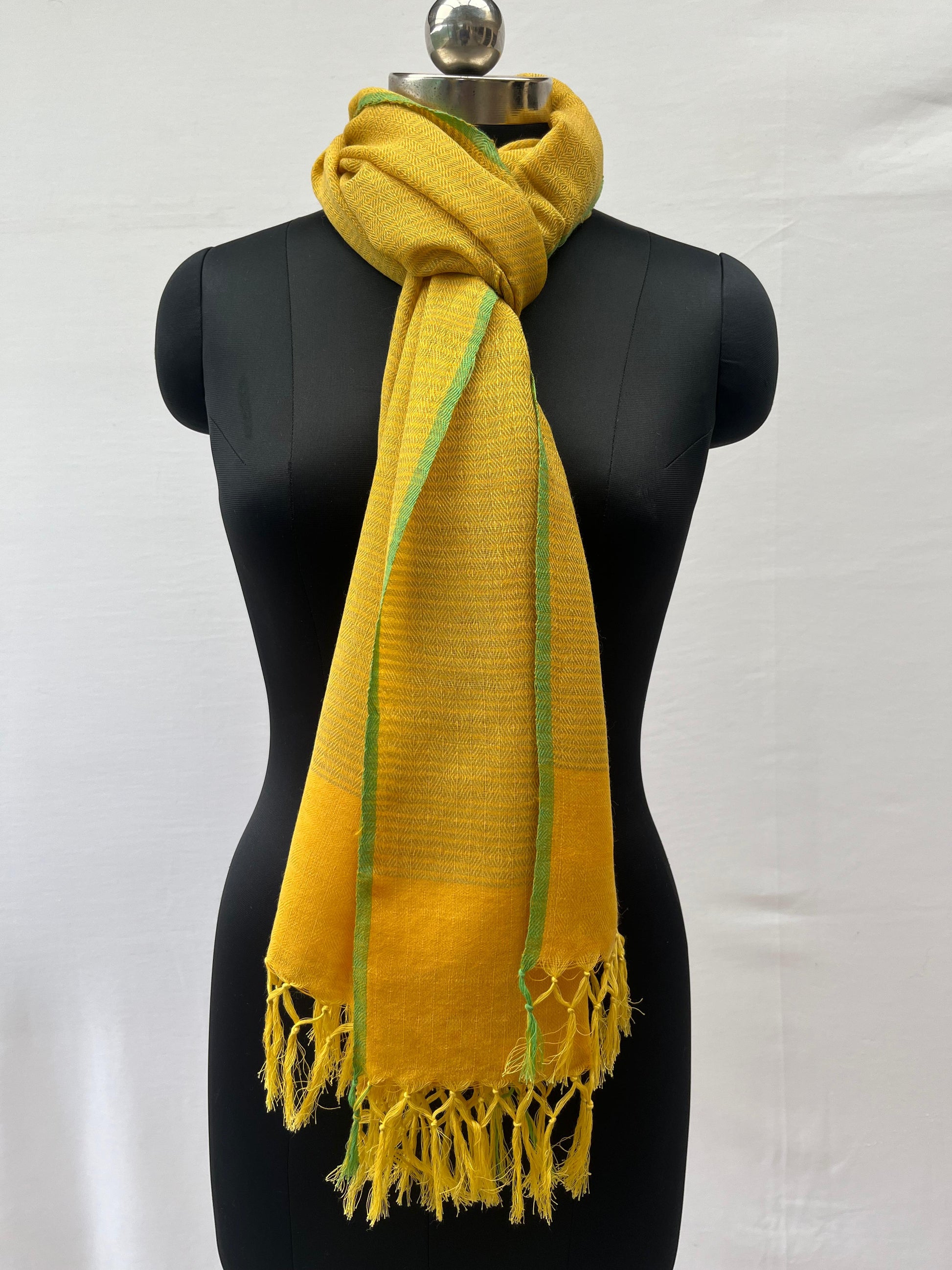 Cotton Wool Stole(Marigold)