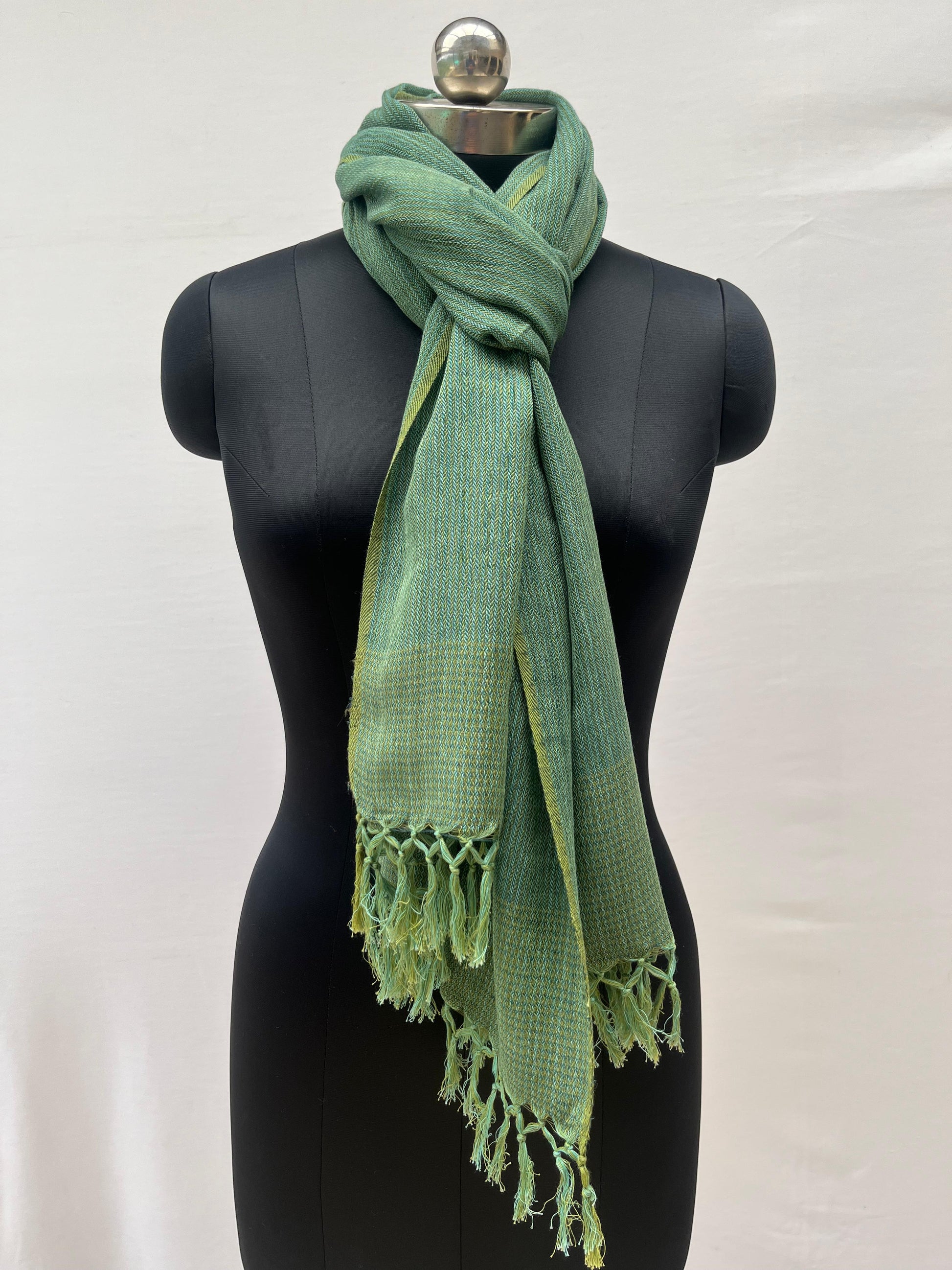 Cotton Wool Stole(Green)