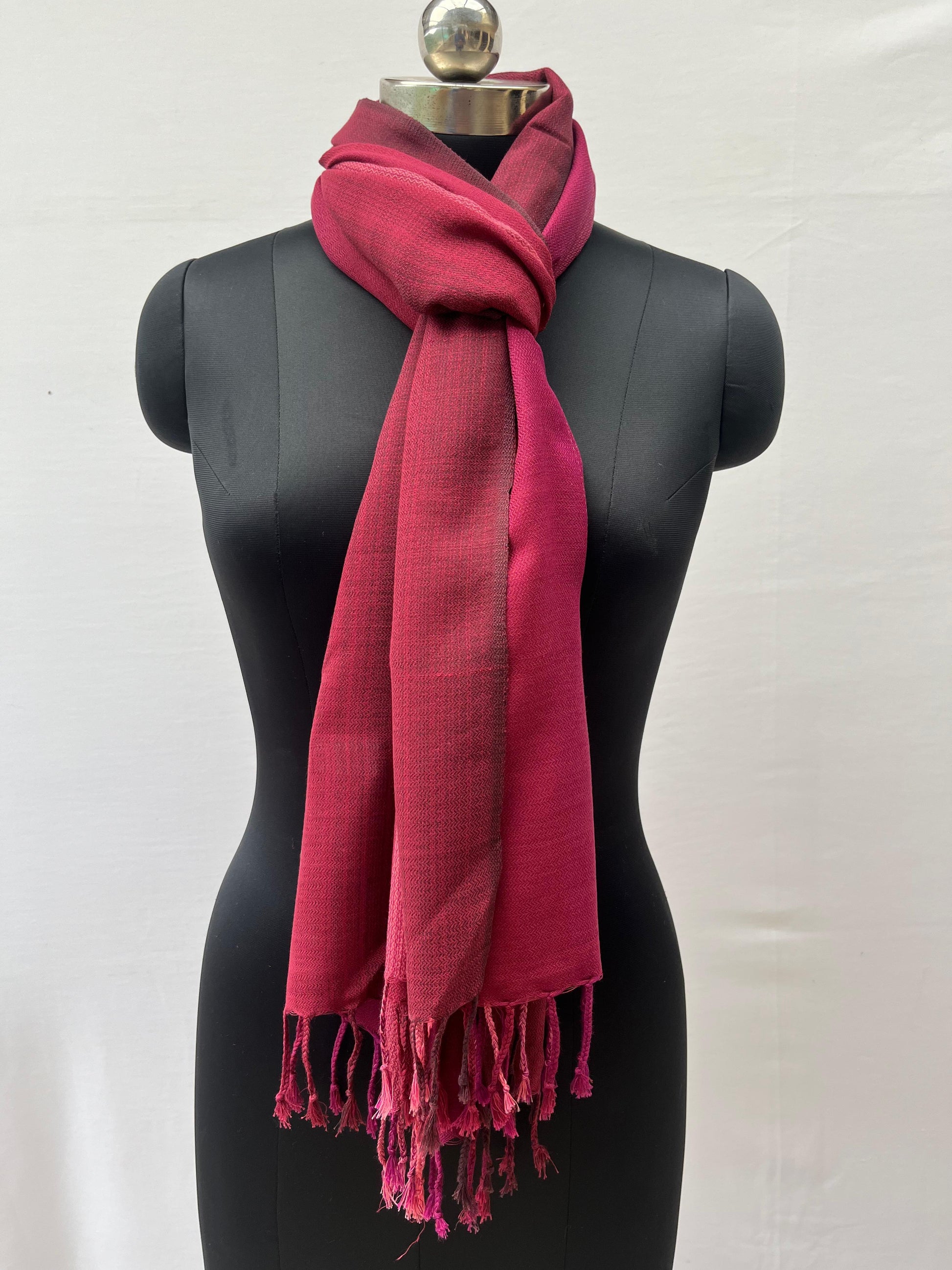 Cotton Stole(Burgundy)